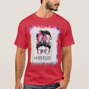 Mom Life, Matching Family Love Tie Dye Bleached T-Shirt
