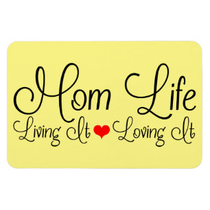 Mom Life Mother's Day Yellow Magnet