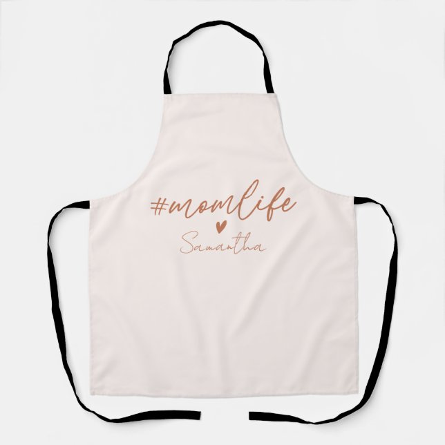 Mom Life - Rustic Charm Design Apron (Front)