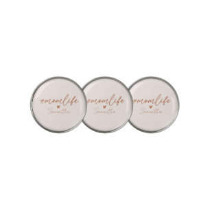 Mom Life - Rustic Charm Design Golf Ball Marker