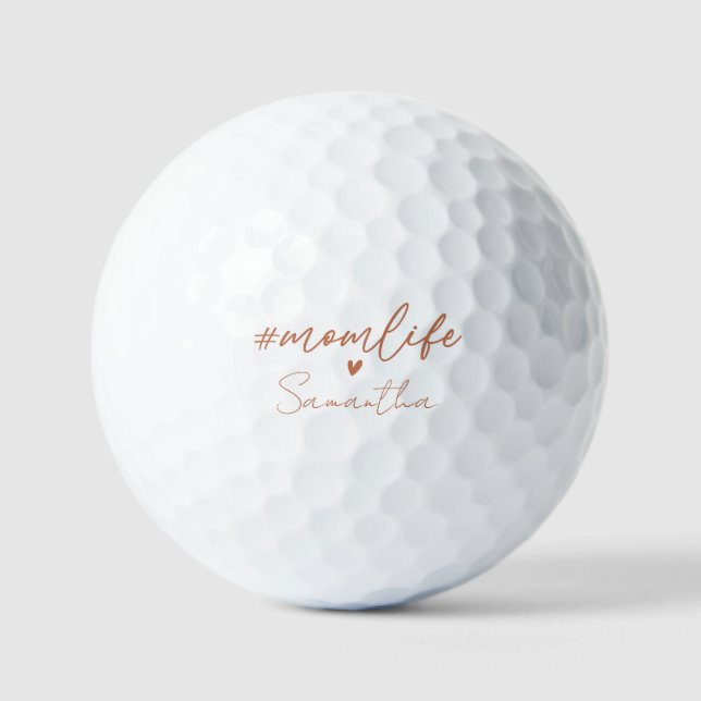 Mom Life - Rustic Charm Design Golf Balls (Front)