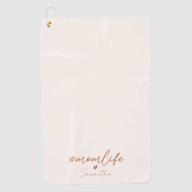 Mom Life - Rustic Charm Design Golf Towel (Front)
