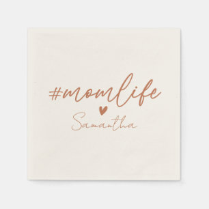Mom Life - Rustic Charm Design Napkins