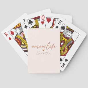 Mom Life - Rustic Charm Design Poker Cards