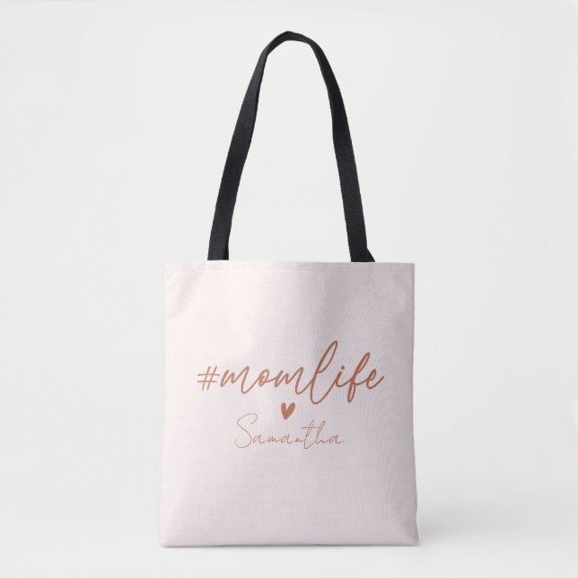 Mom Life - Rustic Charm Design Tote Bag (Front)