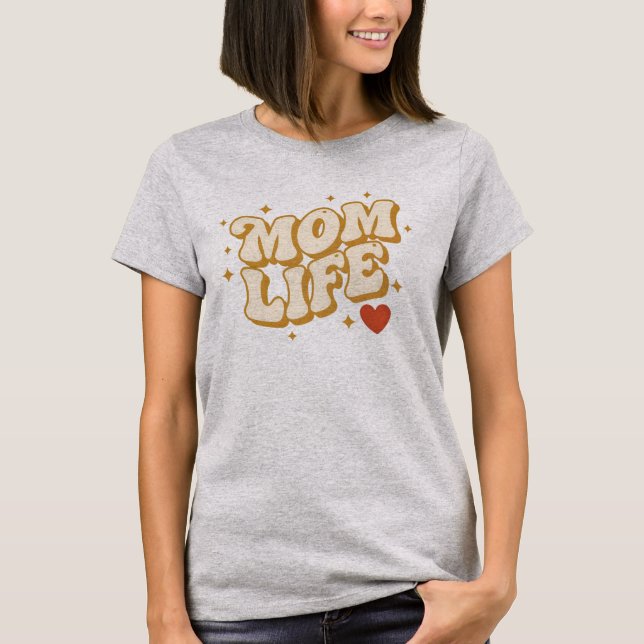 Mom Life Shirt 70s Style t-shirt gift  (Front)