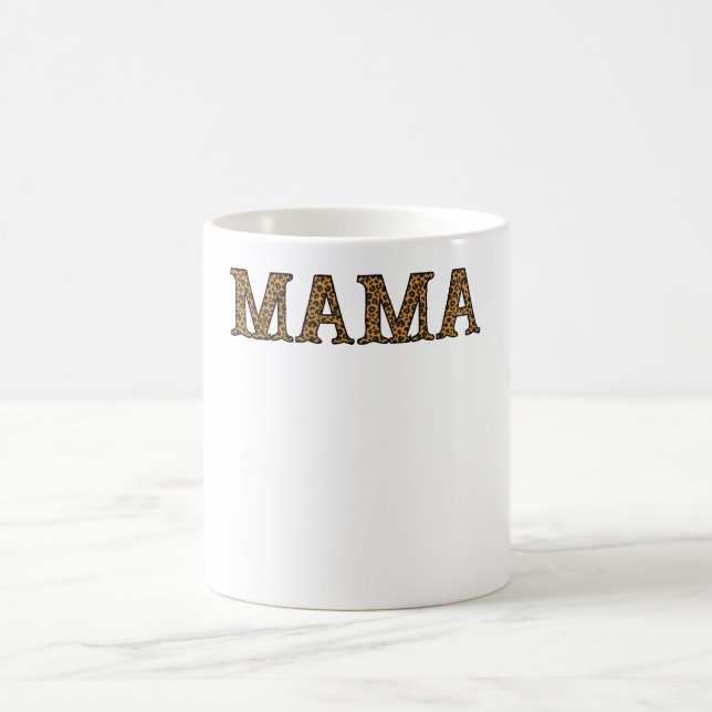 Mom Life Shirt Leopard Cheetah Print, Funny Mother Coffee Mug (Center)