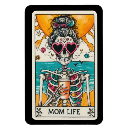 Mom Life Skeleton Tarot Card Magnet