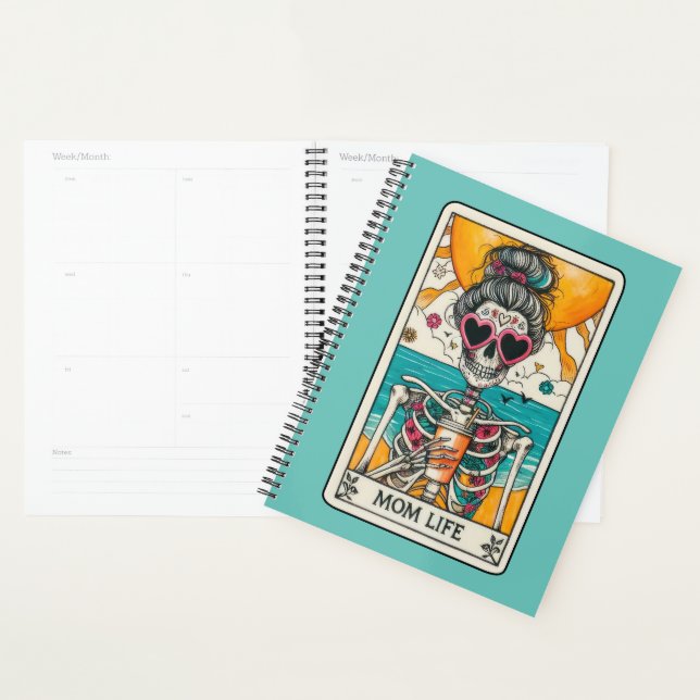 Mom Life Skeleton Tarot Card Planner (Display)