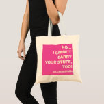 Mom Life Slogan on Hot Pink Tote Bag