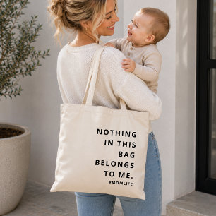 Mom Life Tote Bag Funny Motherhood Quote Gift