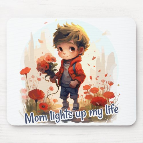 Mom lights up my life mouse pad