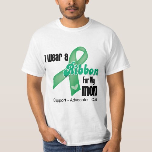 Mom _ Liver Cancer Ribbon T_Shirt
