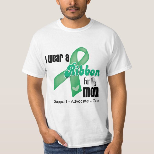 Mom - Liver Cancer Ribbon T-Shirt (Front)
