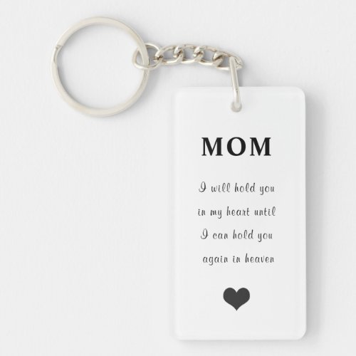 Momloss of loved one photo sentimental cute heart keychain