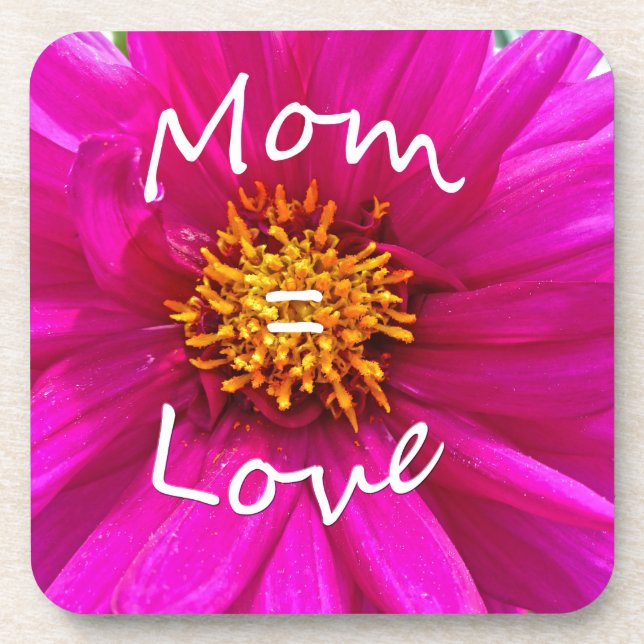 Mom = Love Beverage Coaster (Front)