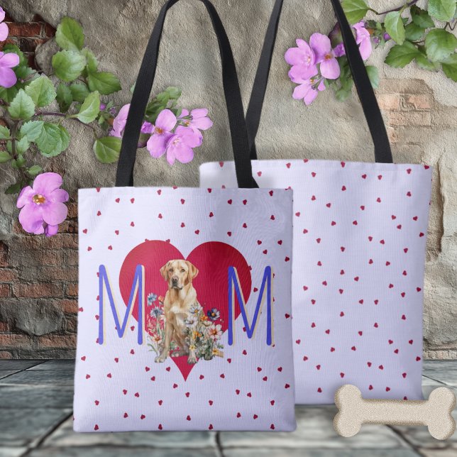 Mom Love Yellow Lab Template Tote Bag (Creator Uploaded)