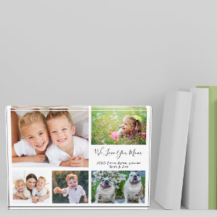 Mom Love You Collage Photo Block