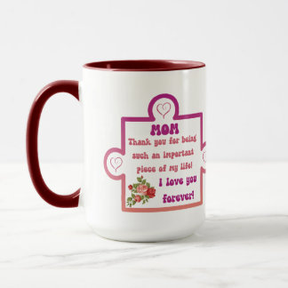 Mom - Love You For Eternity Puzzle Piece Mug