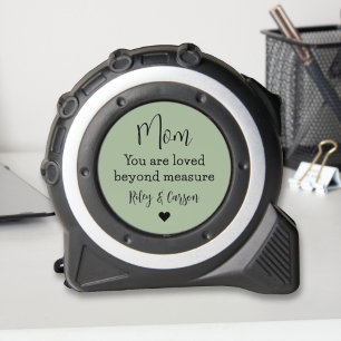 Mom Loved Beyond Measure Green Heart Tape Measure
