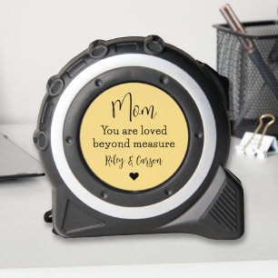 Mom Loved Beyond Measure Yellow Heart Tape Measure