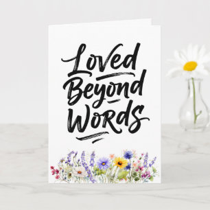 Mom Loved Beyond Words Watercolor Wildflower Card