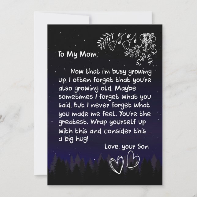 Mom Lovers | To My Mom I Love You Very Much Holiday Card (Front)