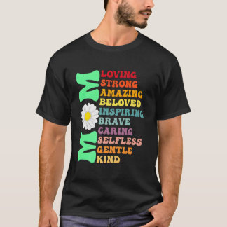 Mom Loving Strong Amazing Best Mom Ever Mommy Moth T-Shirt