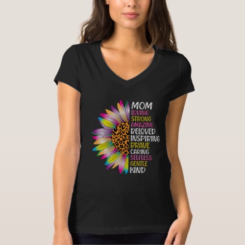 Mom Loving Strong Best Mom Ever Mothers Day T_Shirt