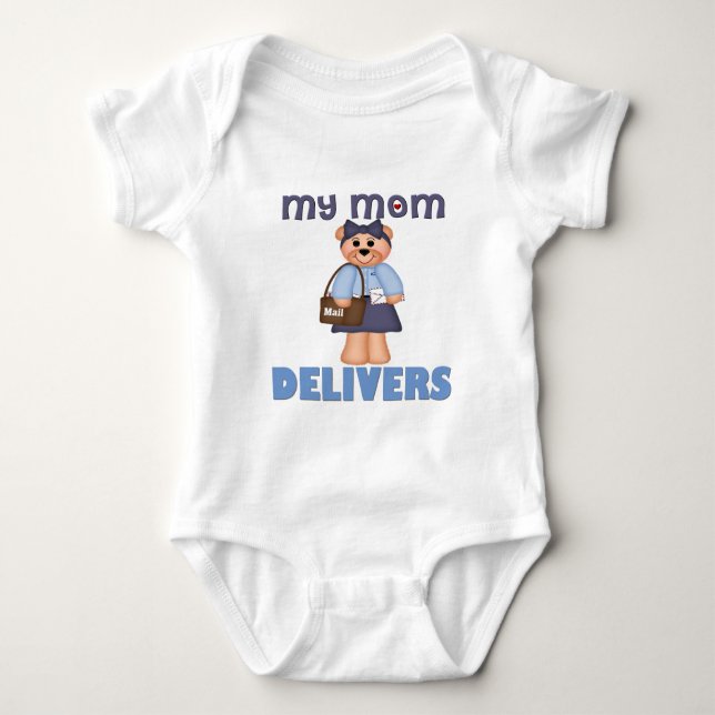 Mom Mail Carrier Baby Bodysuit (Front)