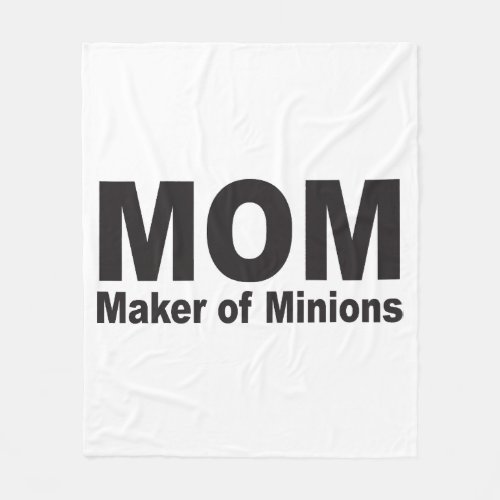 Mom Maker Of Minions Short Sleeve Mom Fleece Blanket