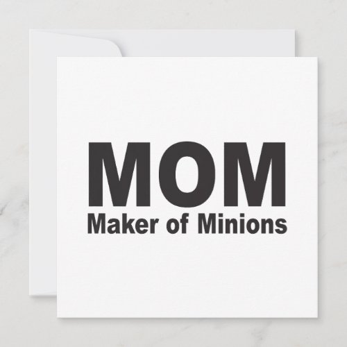 Mom Maker Of Minions Short Sleeve Mom Invitation