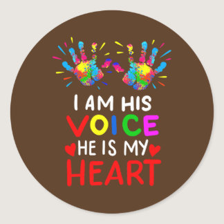 Mom Mama Autistic Autism Awareness Month Gifts  Classic Round Sticker