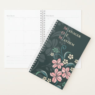 Mom Manager of Mayhem Stylish Floral Planner