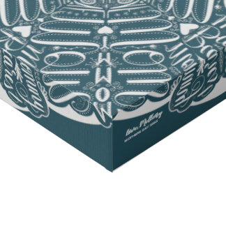 Mom Mandala Hand-Lettered Mommy Dearest Script Art Faux Canvas Print