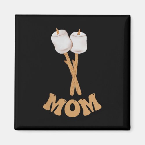 Mom marshmallow happy camper 1st birthday camping magnet