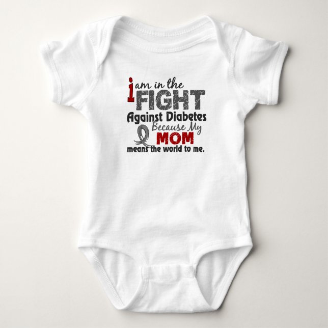 Mom Means World To Me Diabetes Baby Bodysuit (Front)