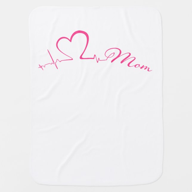 Mom Merch Gift Baby Blanket (Front)