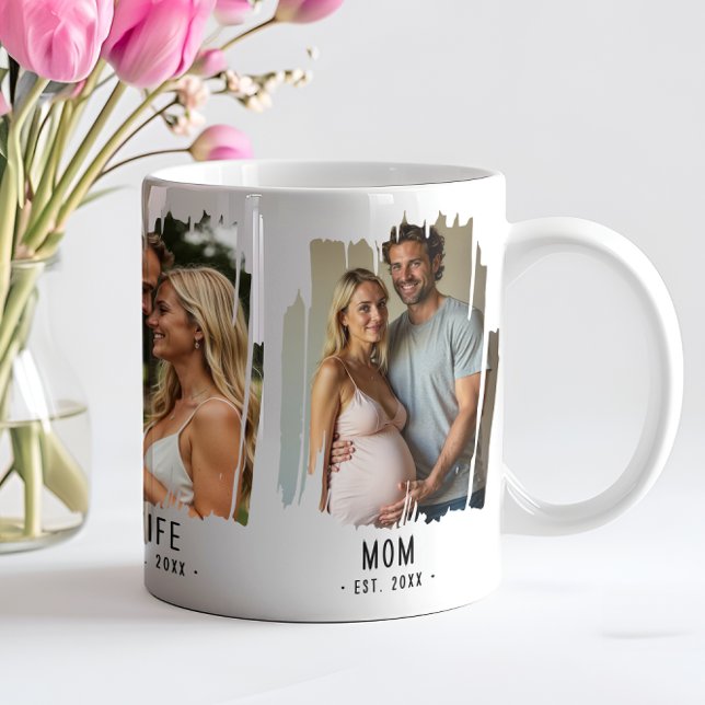 Mom Milestones Photos & Years Custom Text Gift Coffee Mug (Creator Uploaded)
