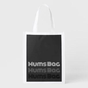 Mom minimal simple modern text  grocery bag