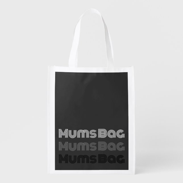 Mom minimal simple modern text  grocery bag (Front)