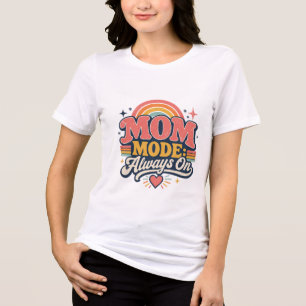 Mom Mode Always On Retro Mothers day Gift Tri-Blend Shirt