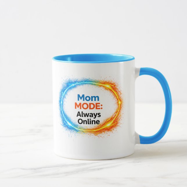 Mom Mode Always Online Funny Mug | Tech-Inspire (Right)