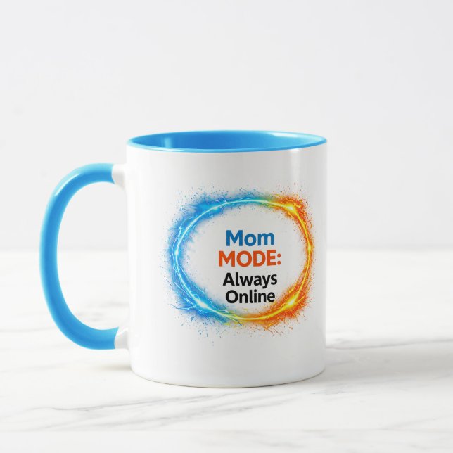 Mom Mode Always Online Funny Mug | Tech-Inspire (Left)