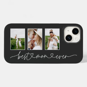 mom modern 3 photo elegant cute birthday Christmas Case-Mate iPhone 14 Case