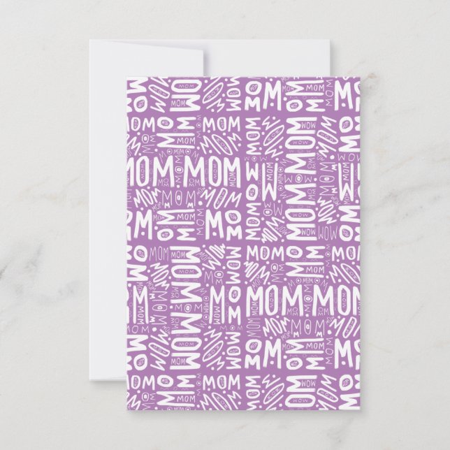Mom, Mom, Mom - Block Pattern Thank You Card (Front)
