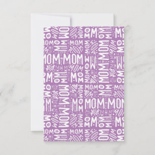 Mom, Mom, Mom - Block Pattern Thank You Card