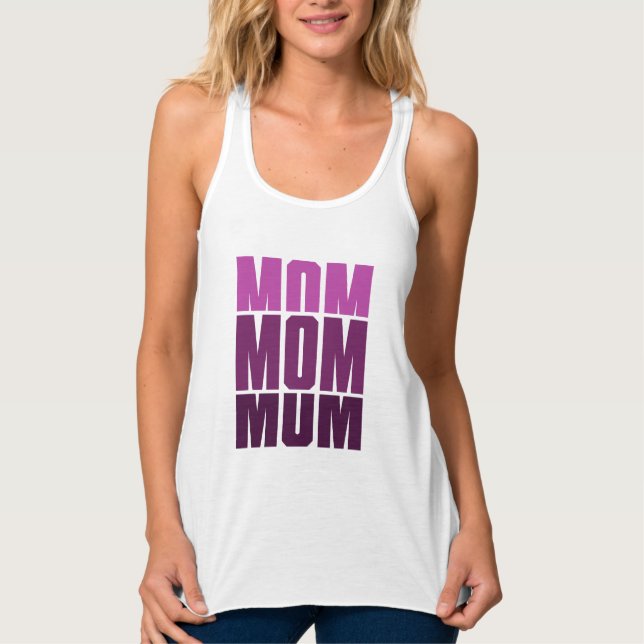 Mom Mom Mom  Tank Top (Front)