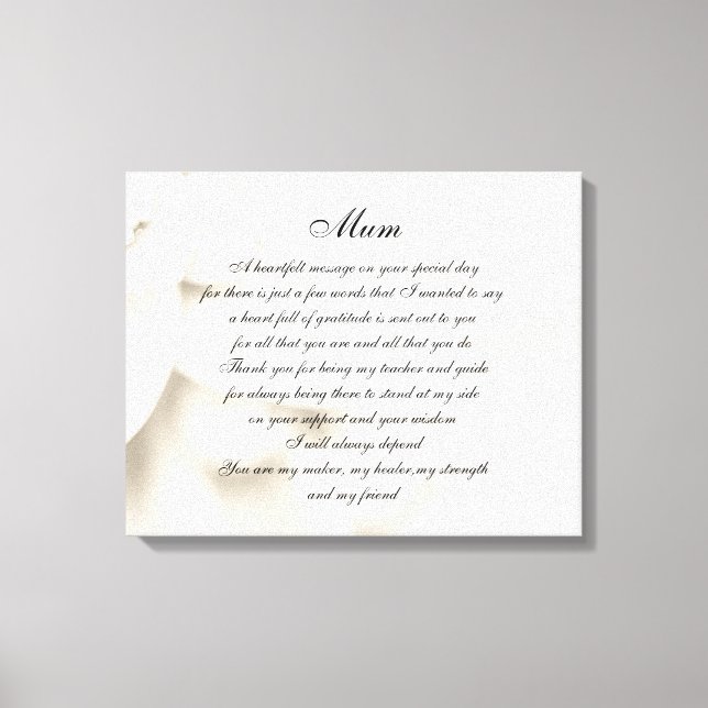 Mom / Mom poem Canvas Print (Front)