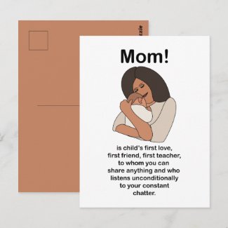 Mom Mommy Mother Quote Birthday Postcard